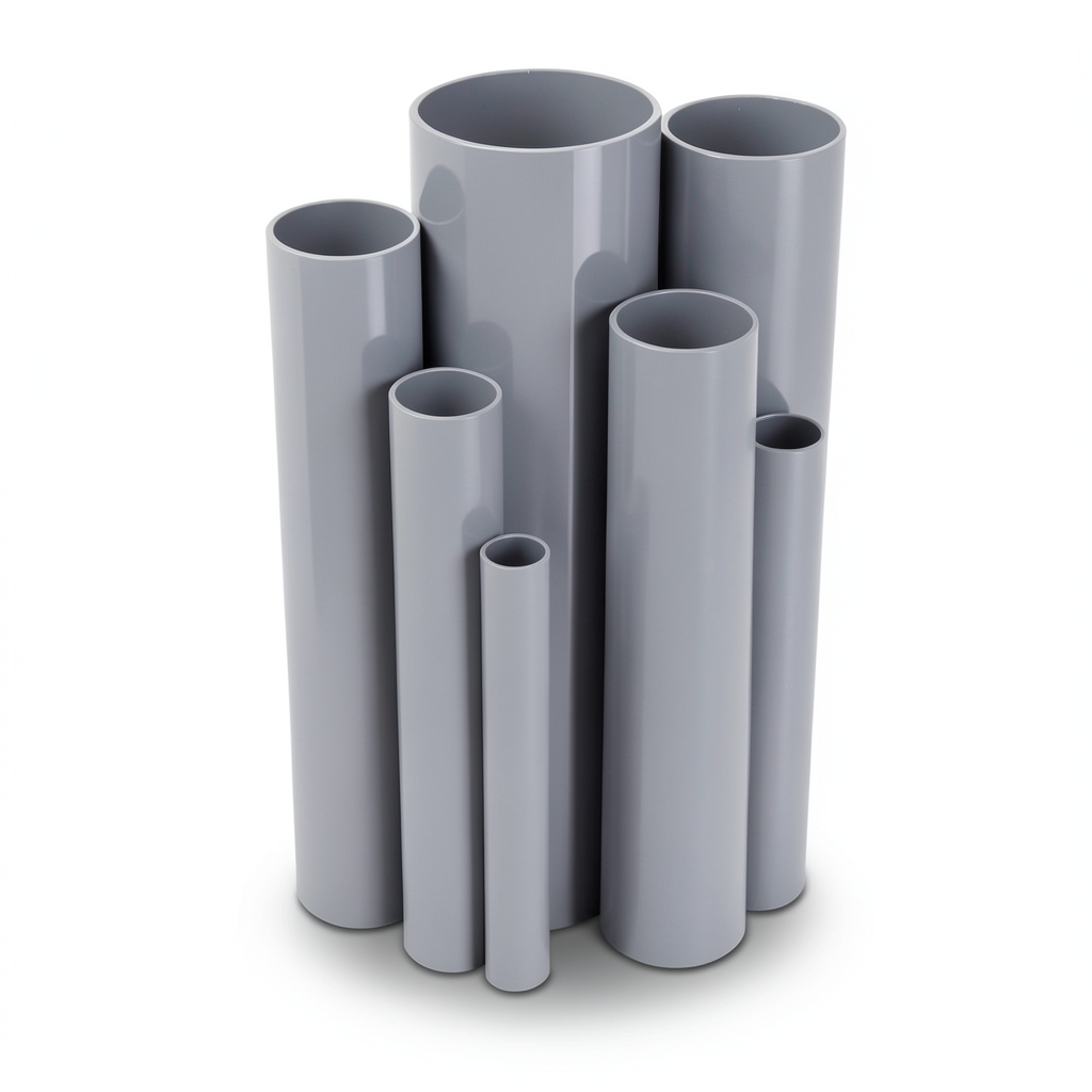 مواسير UPVC جدول 80 مقاس 6 إنش سمك 11 مم لون رمادي