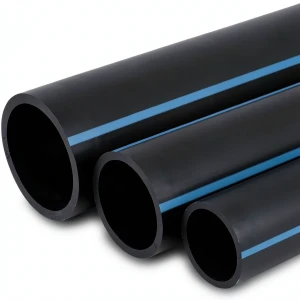 مواسير HDPE الوطني ضغط 20 بار قطر 200 مم سمك 14.7 مم أسود
