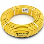 أنابيب HDPE  نيبروبلاست PE 100 ضغط 10 بار قطر خارجي 110 مم سمك 6.6 مم لون أصفر 