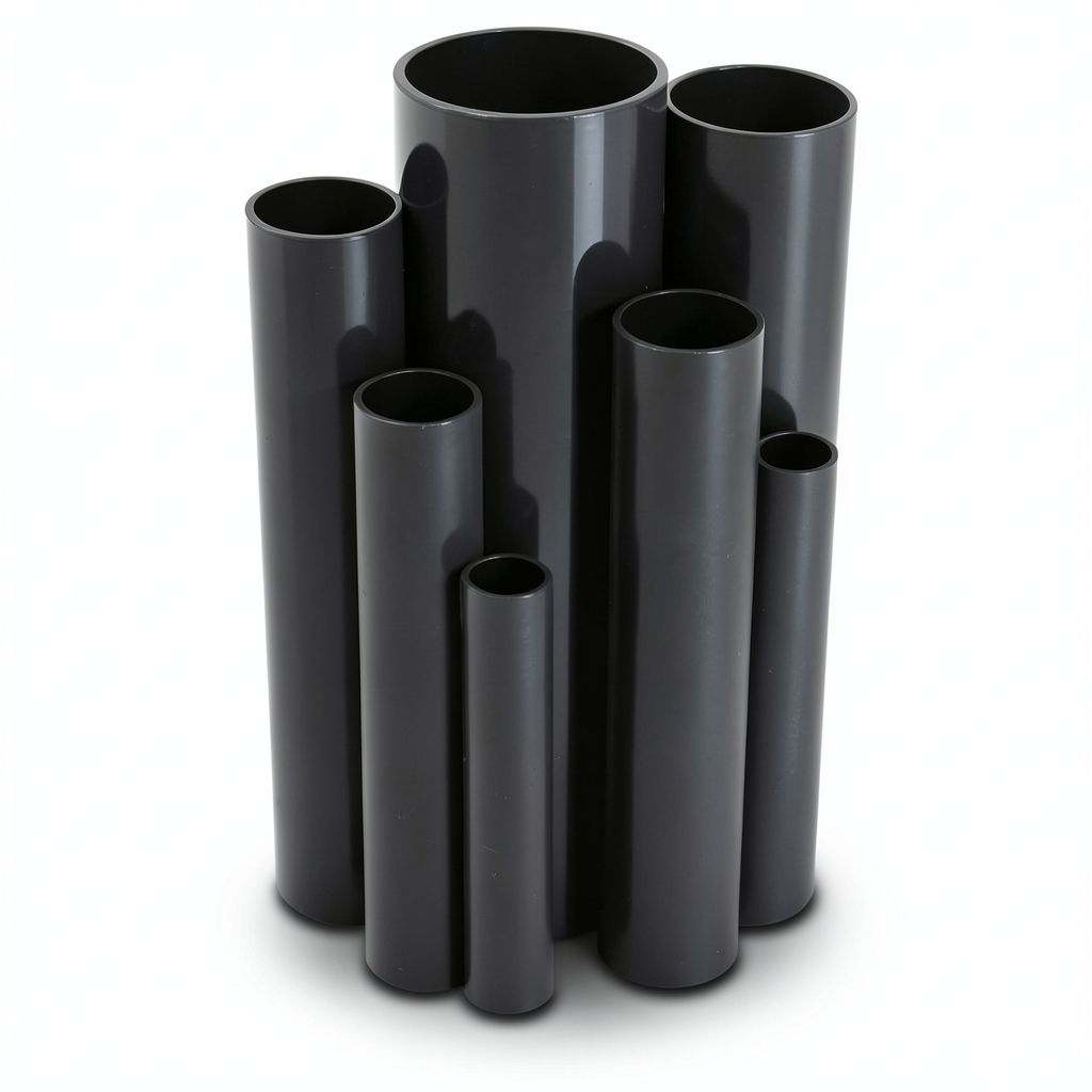 UPVC Pipes Schedule 80 Size 6 Inch Thickness 11 mm Black