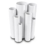 مواسير UPVC جدول 40 مقاس 8 إنش سمك 8.2 مم لون أبيض