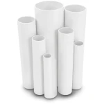 مواسير UPVC جدول 80 مقاس 8 إنش سمك 12.7 مم لون أبيض