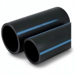 مواسير HDPE الوطني لشبكات المياه ضغط 20 بار قطر خارجي 315 مم سمك 23.2 مم لون اسود