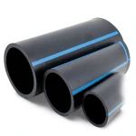مواسير HDPE الوطني ضغط 20 بار قطر 200 مم سمك 14.7 مم أسود