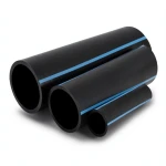 أنابيب HDPE الوطني لشبكات المياه ضغط 20 بار قطر خارجي 355 مم سمك 26.1 مم لون اسود