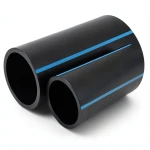 أنابيب HDPE لشبكات المياه ضغط 20 بار قطر 250 مم سمك 18.4 مم لون أسود