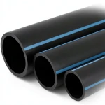 مواسير HDPE الوطني لشبكات المياه ضغط 25 بار قطر خارجي 125 مم سمك 11.4 مم لون اسود