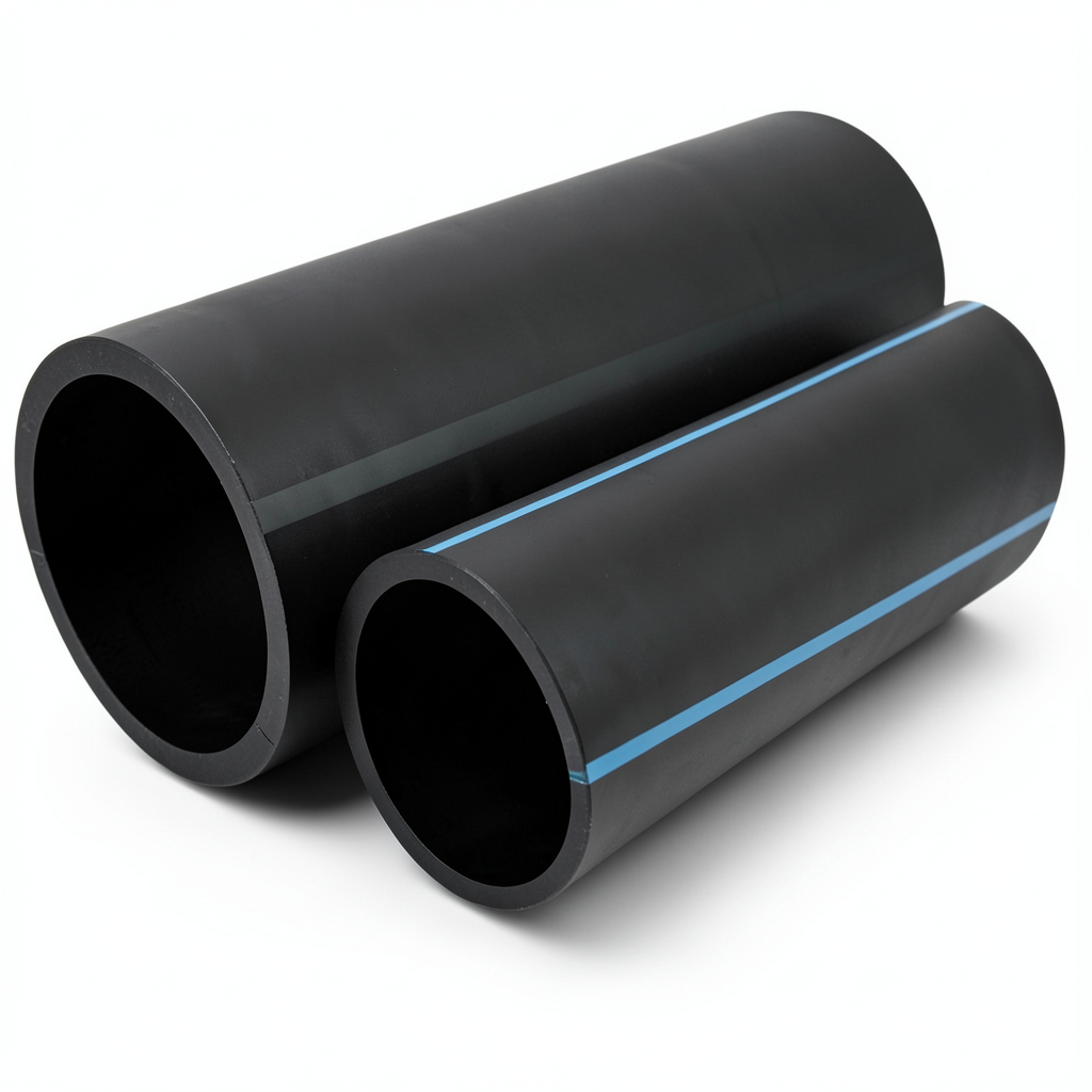 مواسير HDPE الوطني لشبكات المياه ضغط 25 بار قطر خارجي 180 مم سمك 16.4 مم لون اسود