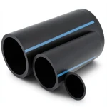مواسير HDPE الوطني لشبكات المياه ضغط 25 بار قطر خارجي 125 مم سمك 11.4 مم لون اسود