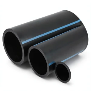 أنابيب HDPE الوطني لشبكات المياه ضغط 6 بار قطر خارجي 40 مم سمك 1.5 مم لون اسود