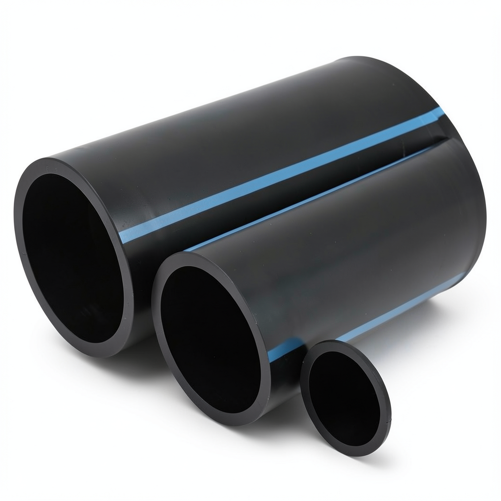 NPF HDPE Pipes for Water Networks Pressure 6 Bar Outside Diameter 40 mm Thickness 1.5 mm Black