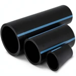 مواسير HDPE الوطني ضغط 25 بار قطر 140 مم سمك 12.7 مم أسود