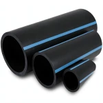مواسير HDPE الوطني لشبكات المياه ضغط 25 بار قطر خارجي 180 مم سمك 16.4 مم لون اسود