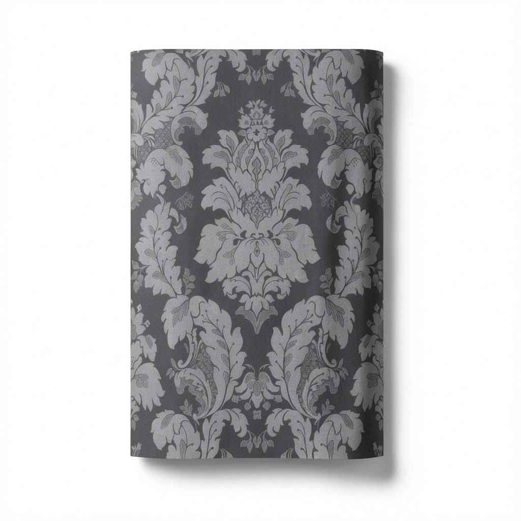 Italian Wallpaper 10m x 0.53m Dark Grey, Model 57054