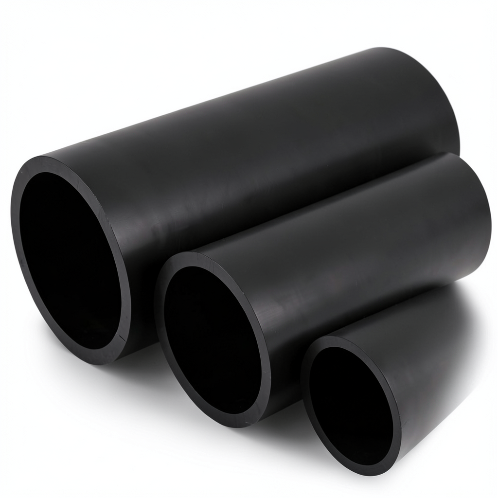 أنابيب HDPE الوطني لشبكات المياه ضغط 16 بار قطر خارجي 90 مم سمك 6.7 مم أسود