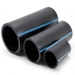 أنابيب HDPE NPF ضغط 20 بار قطر خارجي 110 مم سمك 8.1 مم لون أسود