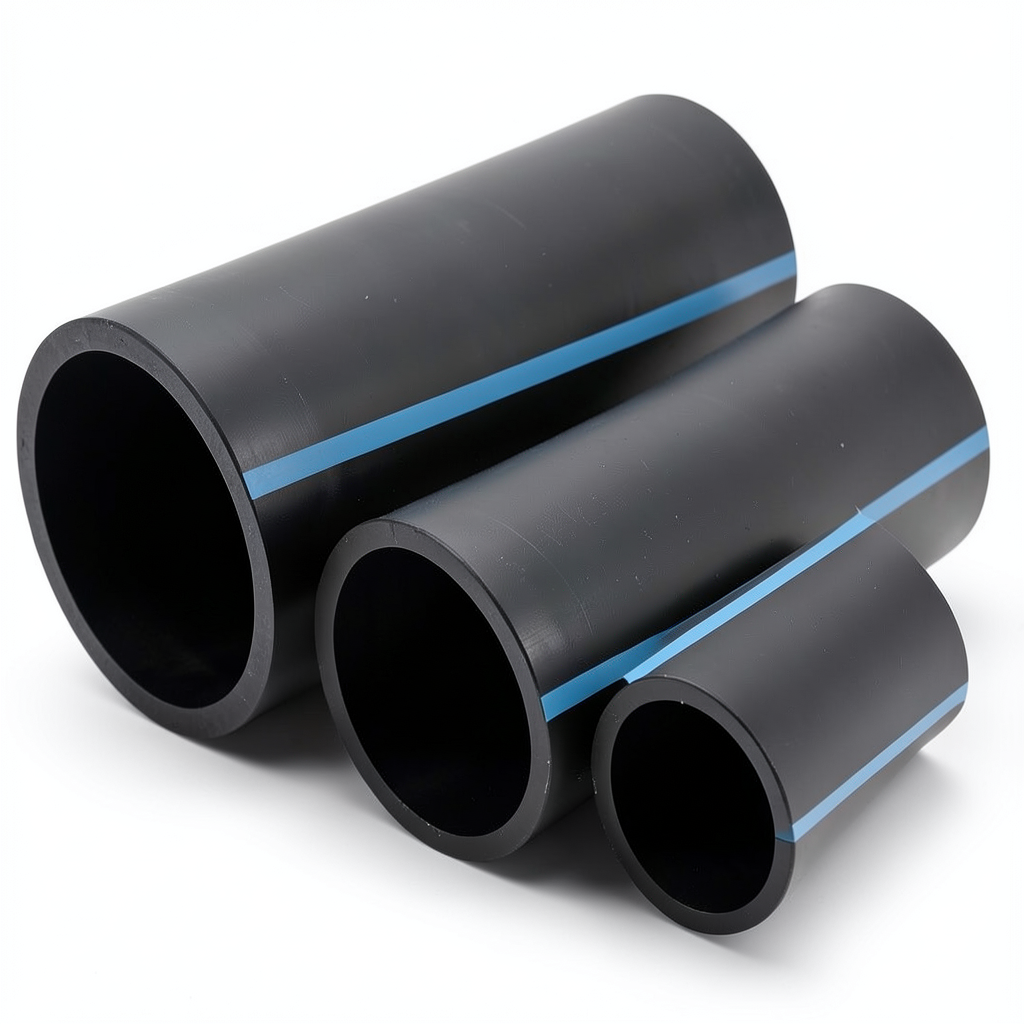أنابيب HDPE NPF ضغط 20 بار قطر خارجي 110 مم سمك 8.1 مم لون أسود
