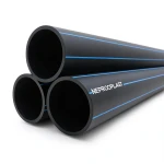HDPE Pipes PE 80 16 Bar 400 mm Diameter 44.7 mm Thickness Black | NEPROPLAST