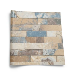 Stone Wallpaper Beige Color 10m x 0.53m, Model 475104
