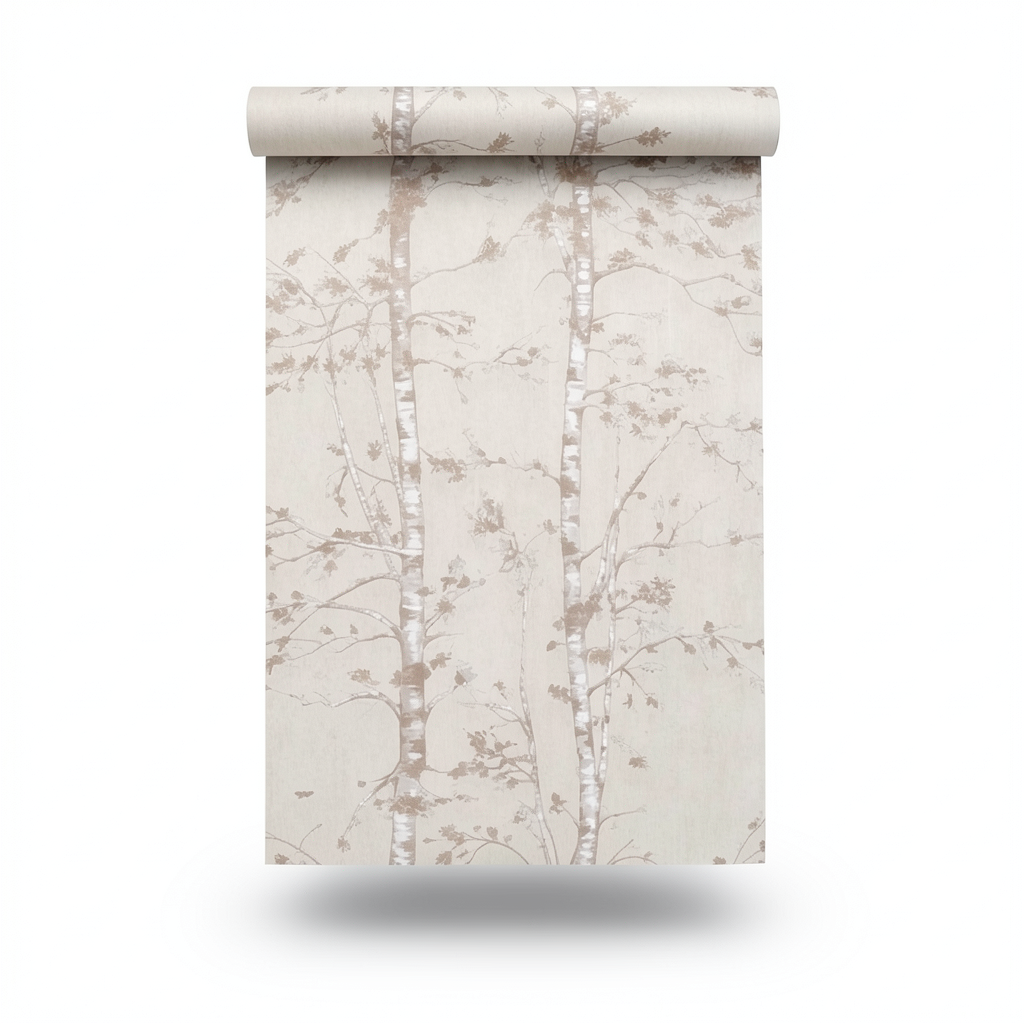 Italian Wallpaper 10m x 1.06m Beige, Model 4720