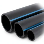 مواسير HDPE الوطني ضغط 20 بار قطر 200 مم سمك 14.7 مم أسود