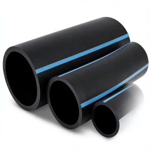NPF HDPE Pipes Water Networks Pressure 20 Bar Diameter 250 mm Thickness 18.4 mm Black