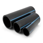 مواسير HDPE الوطني لشبكات المياه ضغط 20 بار قطر خارجي 315 مم سمك 23.2 مم لون اسود