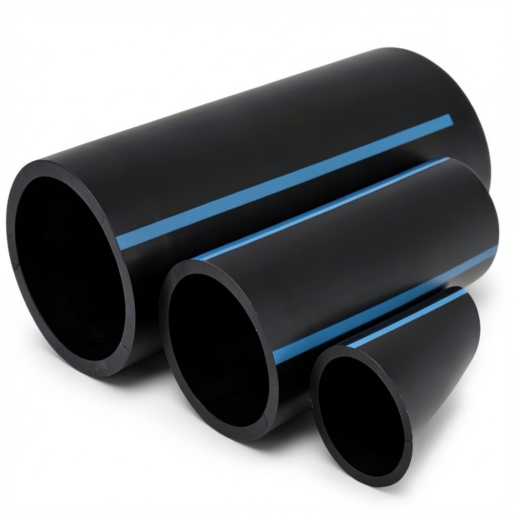 مواسير HDPE الوطني ضغط 25 بار قطر 140 مم سمك 12.7 مم أسود