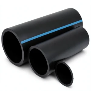 NPF HDPE Pipes Water Networks Pressure 25 Bar Diameter 180 mm Thickness 16.4 mm Black