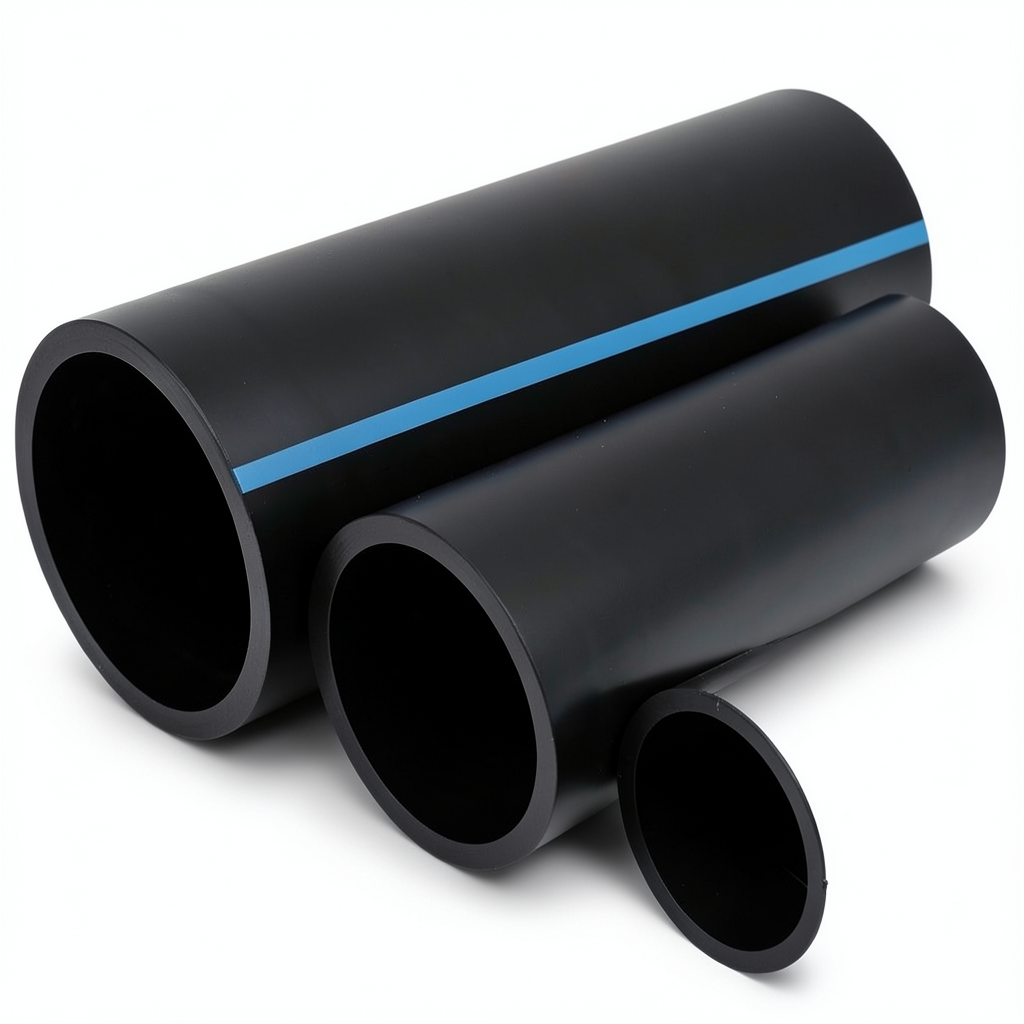 مواسير HDPE الوطني لشبكات المياه ضغط 25 بار قطر خارجي 180 مم سمك 16.4 مم لون اسود