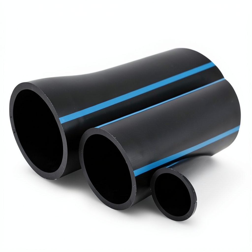 أنابيب HDPE الوطني لشبكات المياه ضغط 6 بار قطر خارجي 40 مم سمك 1.5 مم لون اسود