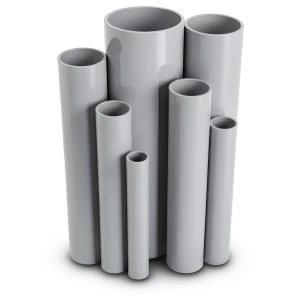 مواسير UPVC ضغط اسمي 21.7 بار مقاس ½ إنش سمك 1.57 مم لون رمادي