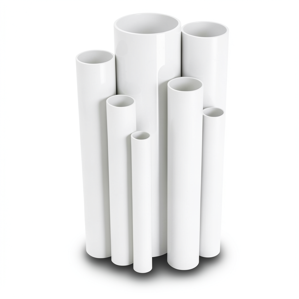 مواسير UPVC مقاس ¾ إنش سمك 1.98 مم ضغط 21.7 بار لون أبيض