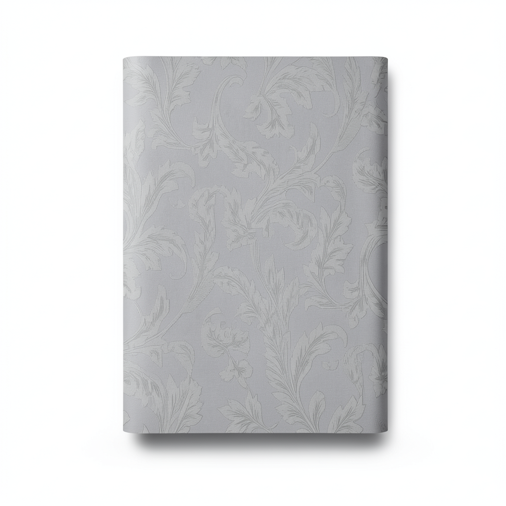 Italian Wallpaper Leaf Pattern 10m x 1.06m Gray Color, Model 4709