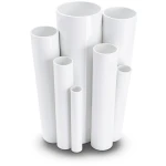 مواسير UPVC مقاس 1 إنش ضغط 21.7 بار سمك 2.46 مم لون أبيض