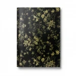Italian Wallpaper Black Color Floral Design, Size 10mx1.06m, Model RC19043