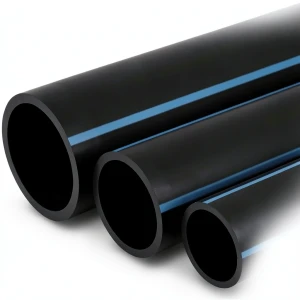 NPF HDPE Pipes for Water Networks Pressure 6 Bar Outside Diameter 50 mm Thickness 1.6 mm Black