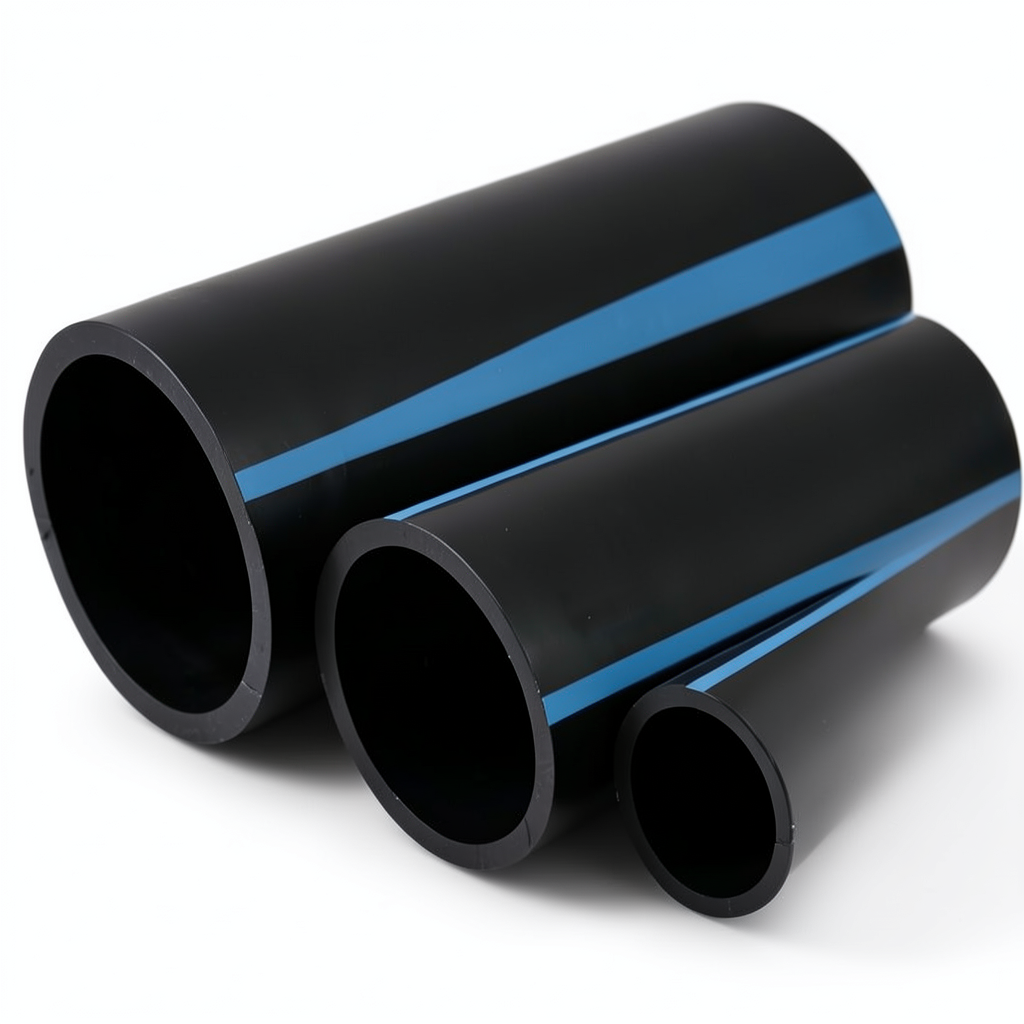 أنابيب HDPE الوطني لشبكات المياه ضغط 6 بار قطر خارجي 63 مم سمك 2 مم لون أسود