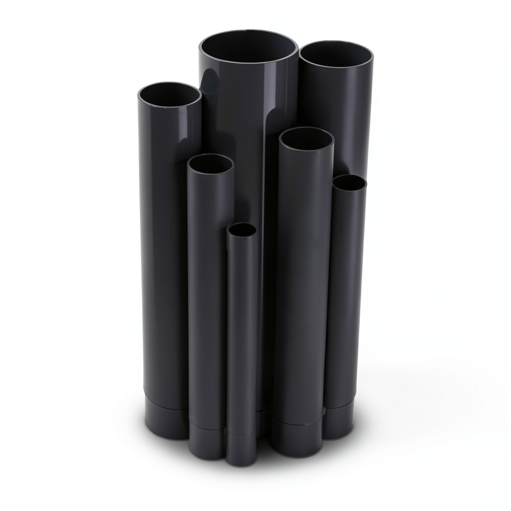 مواسير UPVC مقاس ¼ 1 إنش سمك 3.12 مم ضغط 21.7 بار لون أسود