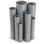 مواسير UPVC ضغط اسمي 21.7 بار مقاس ½ 1 إنش سمك 3.58 مم لون رمادي