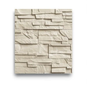 Stone Wall Decoration 10m x 0.53m Beige Color, Model 475043