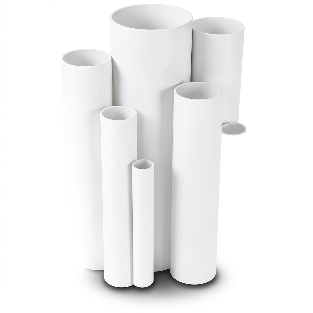 مواسير UPVC ضغط اسمي 12 بار قطر خارجي 21.2 مم سمك 1.5 مم لون أبيض