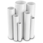 مواسير UPVC ضغط اسمي 8.6 بار مقاس ½ 1 إنش سمك 1.52 مم لون أبيض