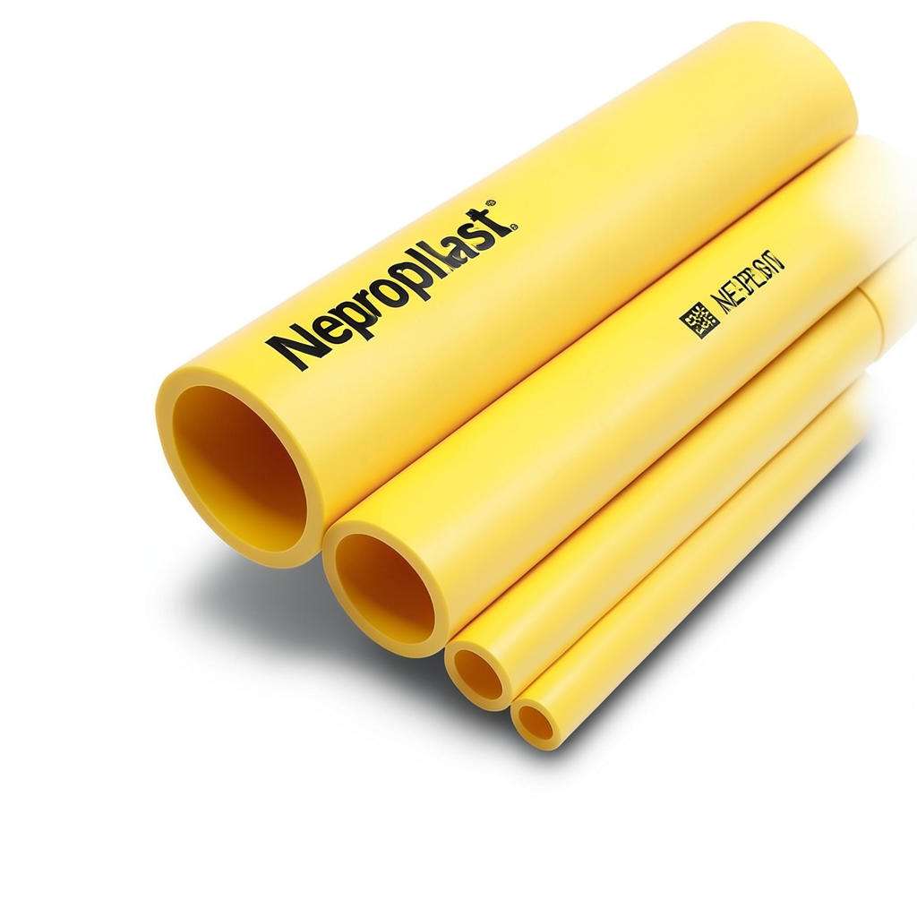 Neproplast HDPE Pipes PE 100 20 Bar Pressure 560 mm Diameter 62.5 mm Thickness Yellow | NEPROPLAST