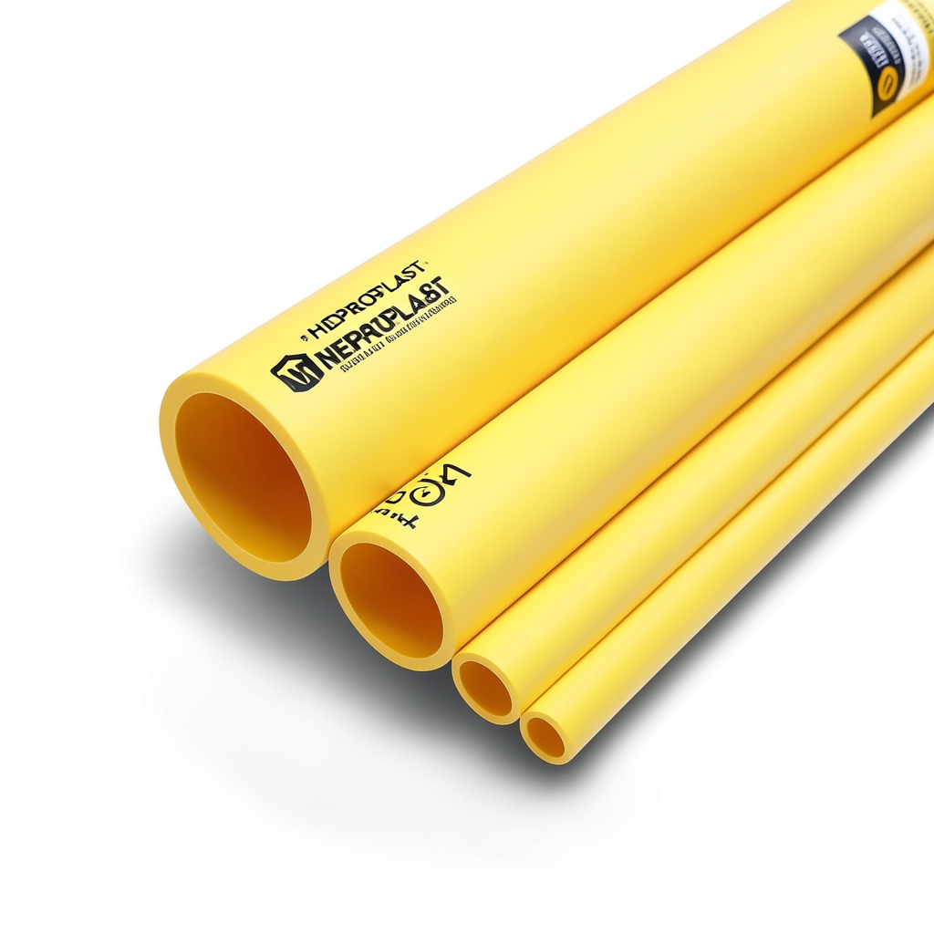 HDPE Pipes PE 80 Pressure 16 Bar Diameter 315 mm Thickness 35.2 mm Yellow | NEPROPLAST
