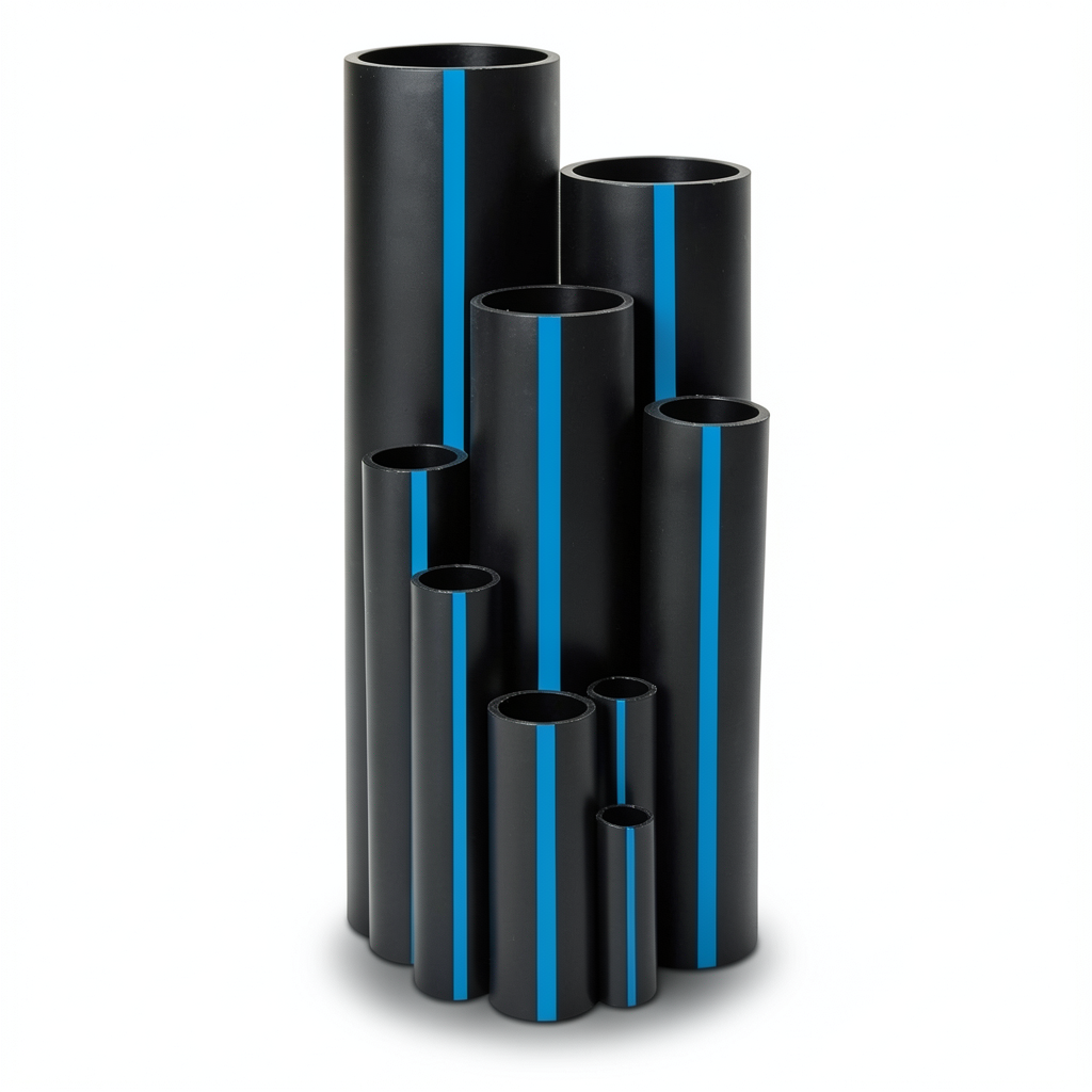 Sappco HDPE Pipes PE 100 Pressure 6 Bar Outside Diameter 250 mm Thickness 9.6 mm Black Color | SAPPCO
