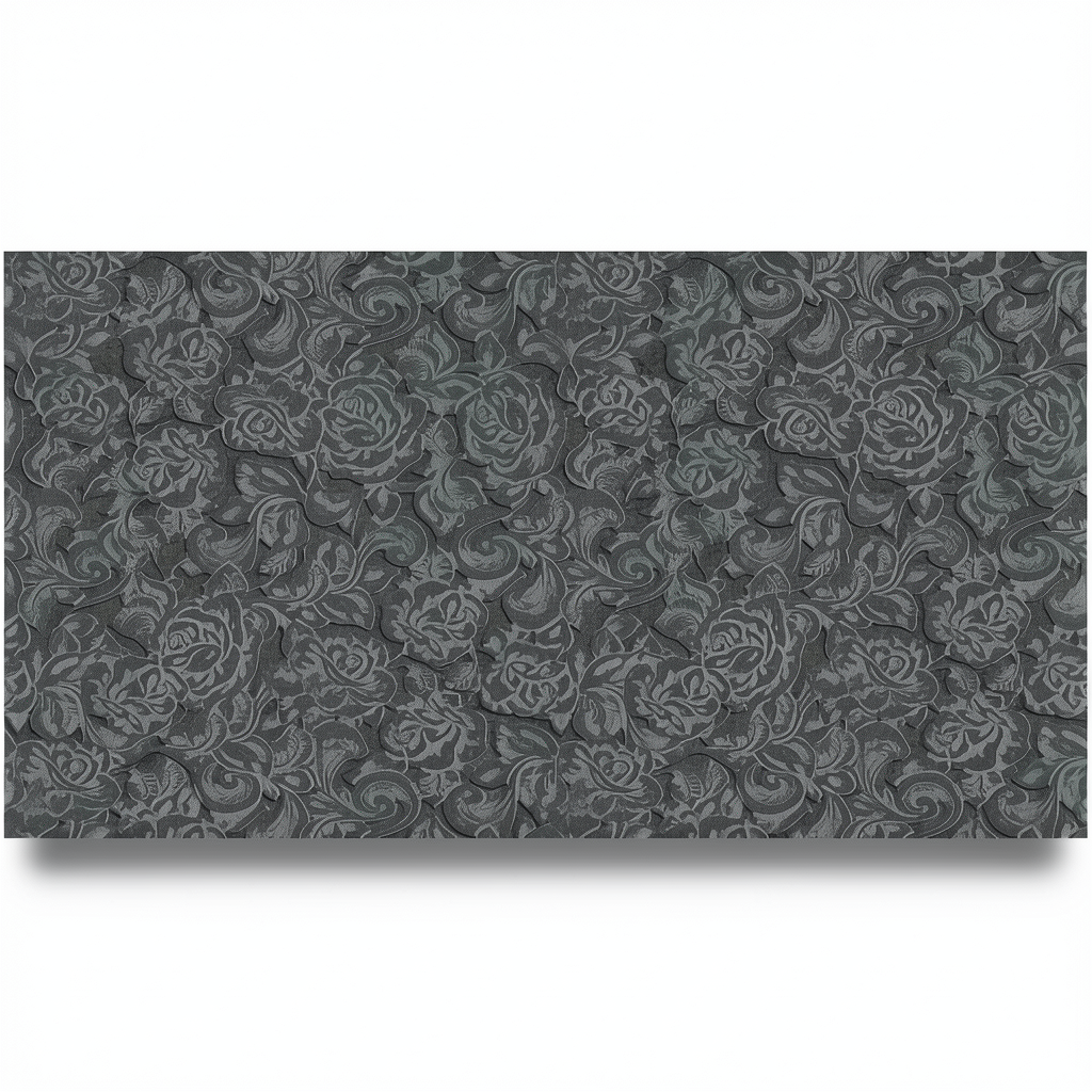 Patterned Wallpaper 10 m x 0.70 m Dark Gray, Model 14040