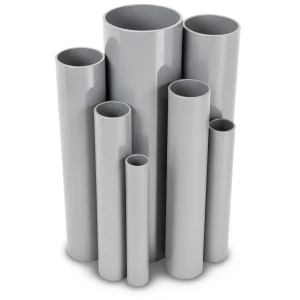 مواسير UPVC جدول 80 مقاس 8 إنش سمك 12.7 مم لون رمادي