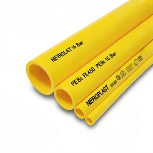 مواسير HDPE PE 80 ضغط 16 بار قطر 450 مم سمك 50.3 مم لون أصفر | نيبروبلاست