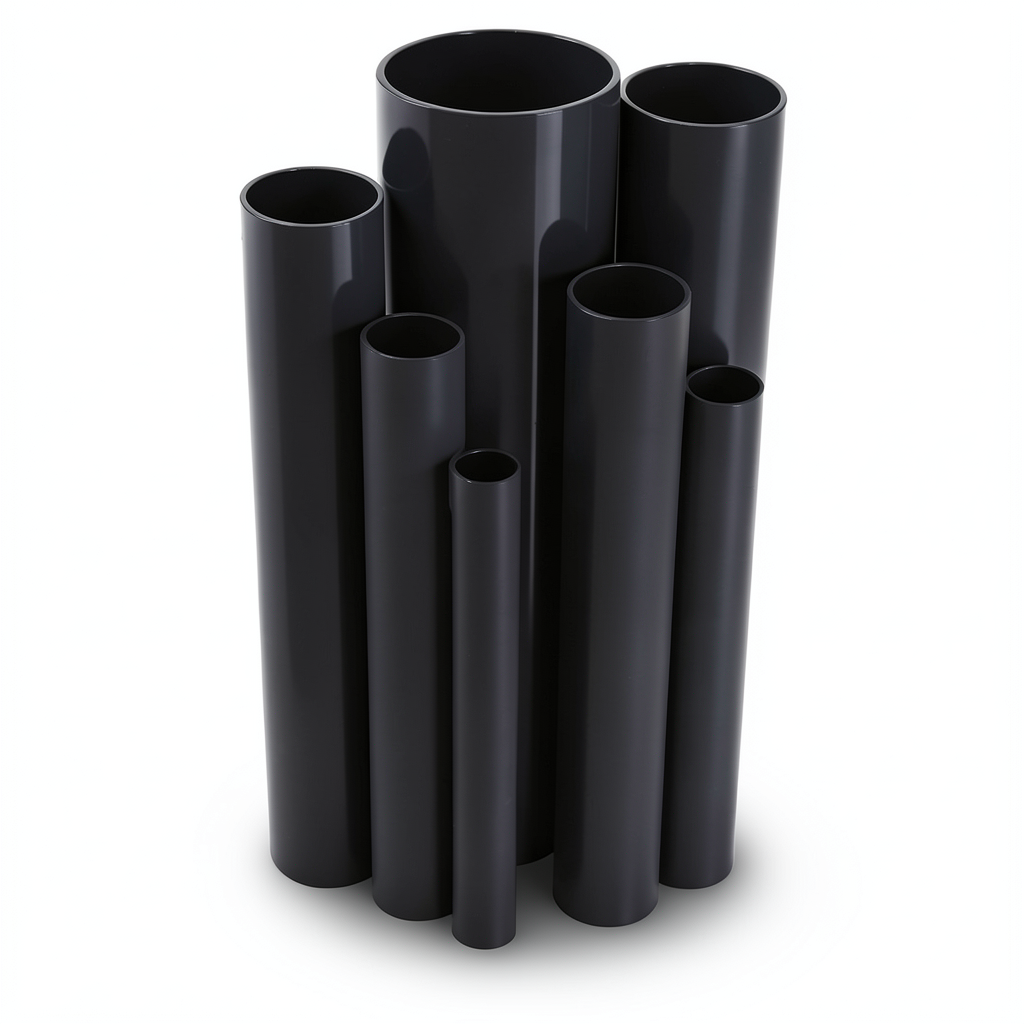 UPVC Pipes Schedule 80 Size 8 Inch Thickness 12.7 mm Black
